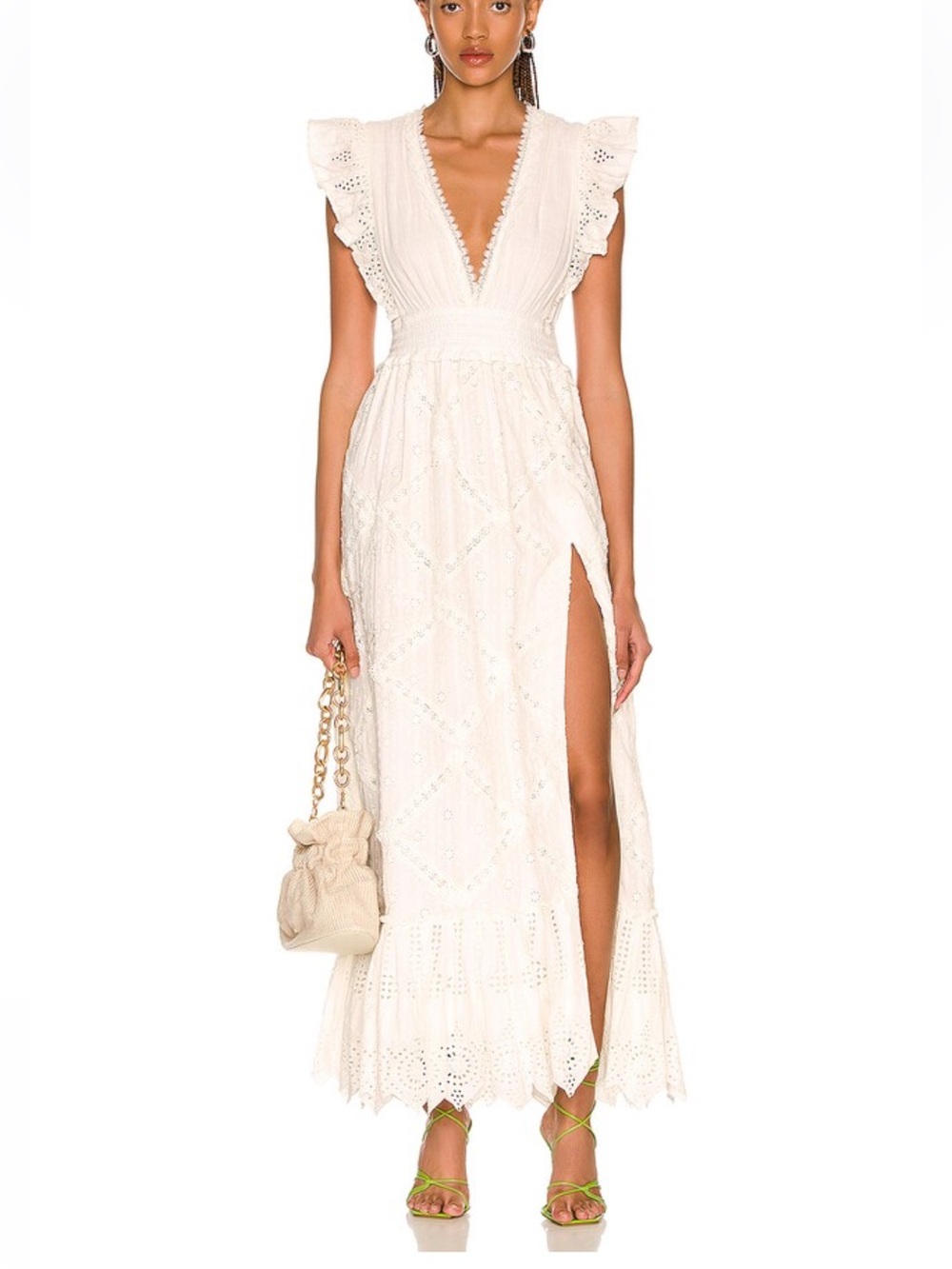 Hemant & Nandita Eyelet Maxi Dress Size M